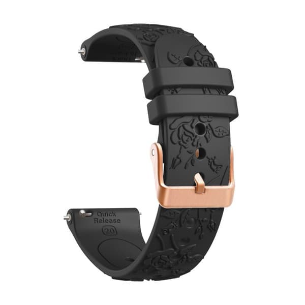 Urrem til Garmin Vivoactive 5 / Vivoactive 6/3/3, 20 mm blød silikone sort black