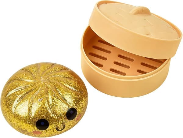 Jumbo Glitter Regnbåge Dumpling Stressavlastande Sensorisk Leksak med Ångkokare, Långsamt Stigande Dekompression Dumplings för Vuxna och Barn grön green
