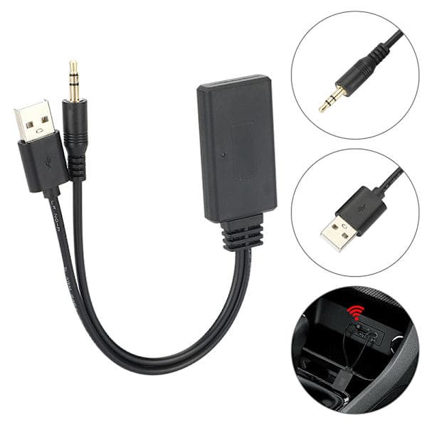 Langaton Bluetooth 5.0 HIFI-sovitin ja -vastaanotin auton AUX-tuloon