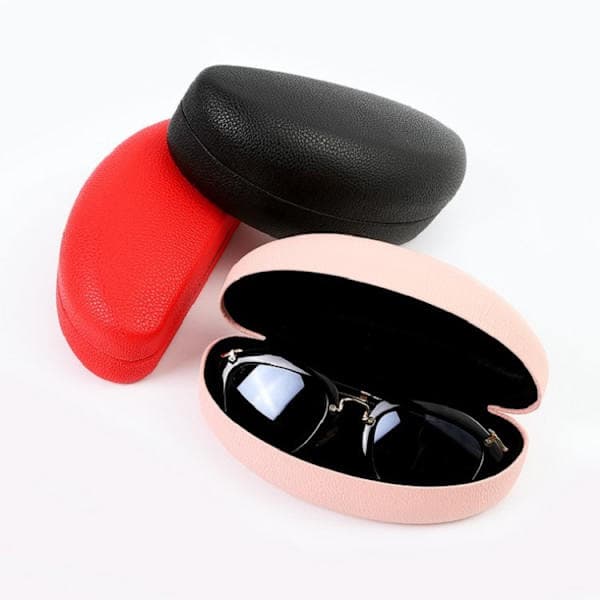 Hårdt etui til overdimensionerede solbriller og briller pink pink