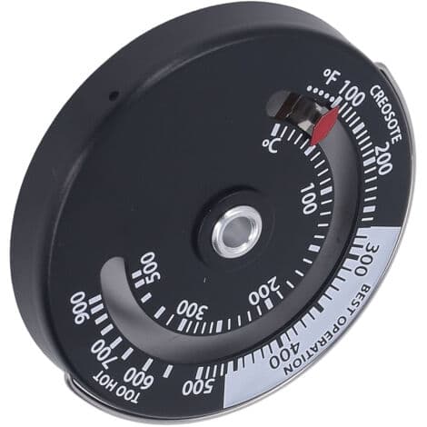 Magnetisk ovntermometer 0-500℃, urskive i aluminiumslegering, høj præcision, til pejs