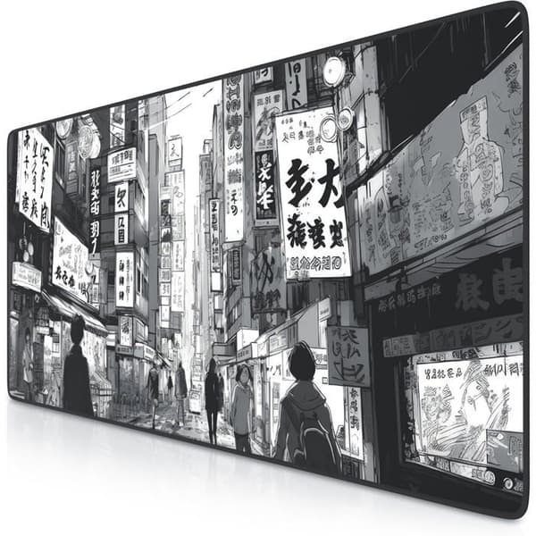 XXL Gaming Musematte 900x400x3mm, Musematte, Ekstra Stor Stoff Gaming Skrivebordsmatte, Sklisikker Base
