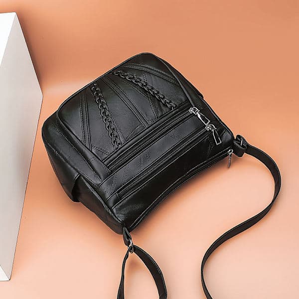 Trendy skuldertaske med flere lag og stor kapacitet
