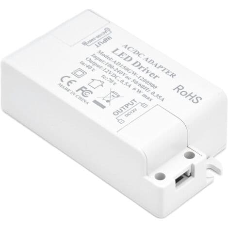 6W Maximal 100-240V LED-drivrutin, 12V Konstant Spänningstransformator, 0.5A LED-drivrutin/transformatoromvandlare med lågspänningstransformatorer
