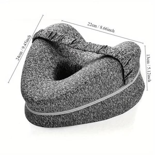 Ergonomisk benpute for sidesovere, minneskum, stropp, avtakbart og vaskbart trekk (grå).