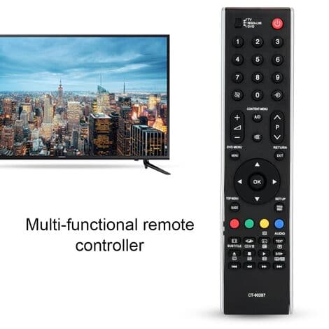 CT-90287A Multifunksjons TV-erstatningsfjernkontroll for Toshiba-kontroller