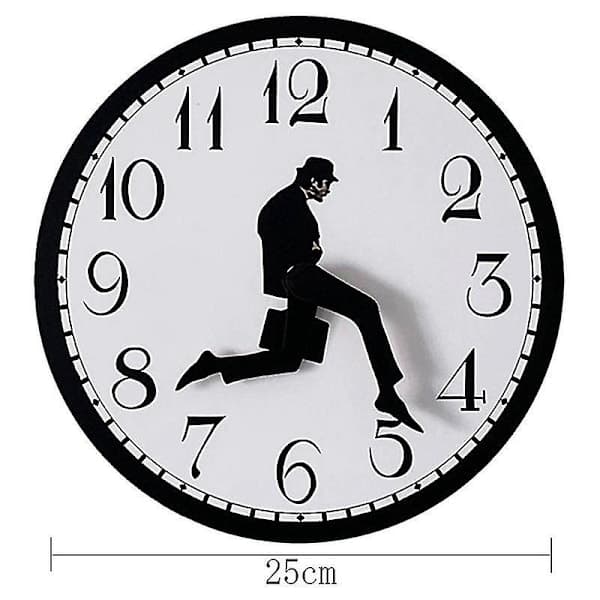 Walks Clock, Silly Walk Väggklocka, En Intressant Väggklocka för Sovrum Kök Vardagsrum, Nyhet[HsSs] Svart