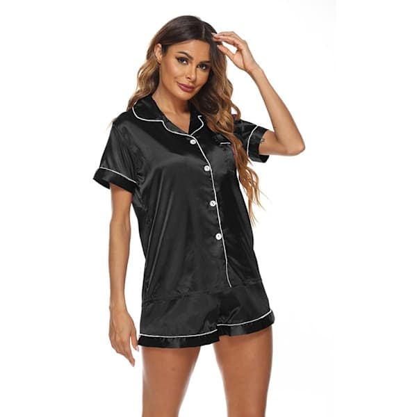 Pyjamas i satin för kvinnor -FA- S S