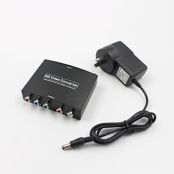1080P HDMI til YPbPr 5RCA RGB + R/L Video Audio Converter Adapter HDMI til Component Converter for PS3