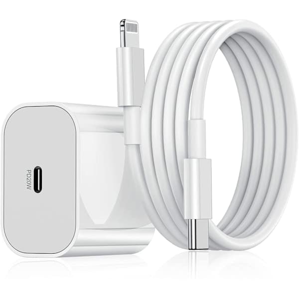 iPhone snabbladdare USB-C 20W - inkl. 2 m + 1 m kabelladdare