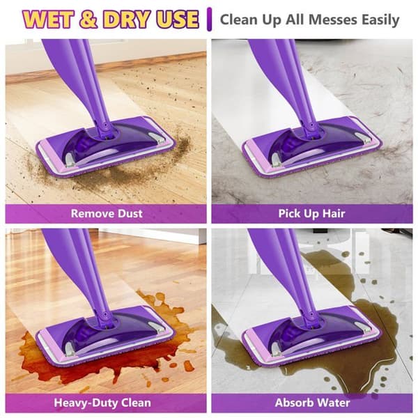 Pakke med 6 genanvendelige mikrofiber erstatningspuder til Flash Powermop, maskinvaskbare