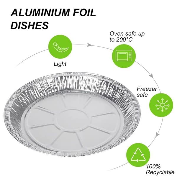 Aluminiumbakformar, 30-pack, engångsbehållare i aluminium, aluminiumformar för bakning av kakor och matlagning
