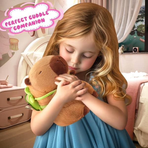 25 cm kapybara-pehmolelu, söpö kapybara-pehmo kilpikonnarepulla, Kawaii kapybara-pehmolelut