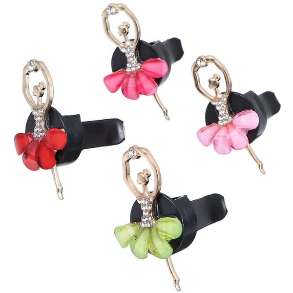 Aromadiffuserklips for bilventil, luftfrisker, 4 stk, blandede farger