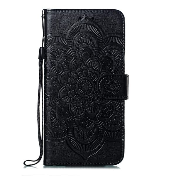 Kompatibel med iPhone 7/8/SE (2020/2022) - Mandala Pung Etui - Sort Sort Sort