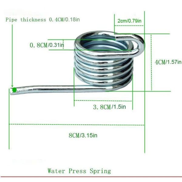 Sæt med 2 udskiftningsfjedre til kommerciel moppe, sidevrider, torsionsfjedre til hjulmonterede kombinationsmaskiner