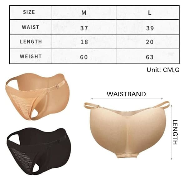 Truser med polstring for rumpa, kroppsformende truser MSKIN SKIN MSkin Skin MSkin