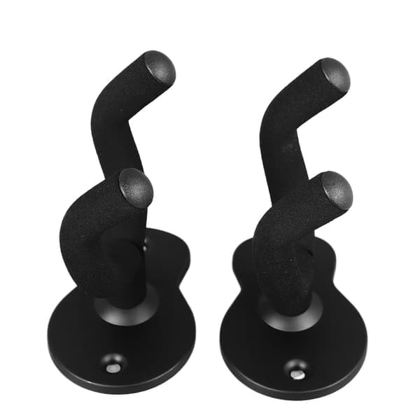 2 st gitarrväggfäste i metall, multifunktionell gitarrhängare med 5 plektrum för ukulele