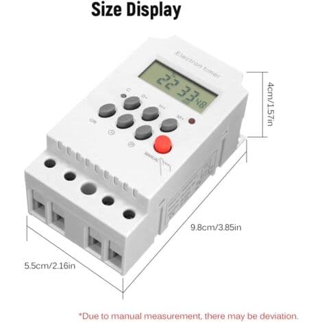 Digital programmerbar timer AC 220V 25A – 16 på/av-inställningar – DIN-skena med LCD-klocka – 220V strömförsörjning