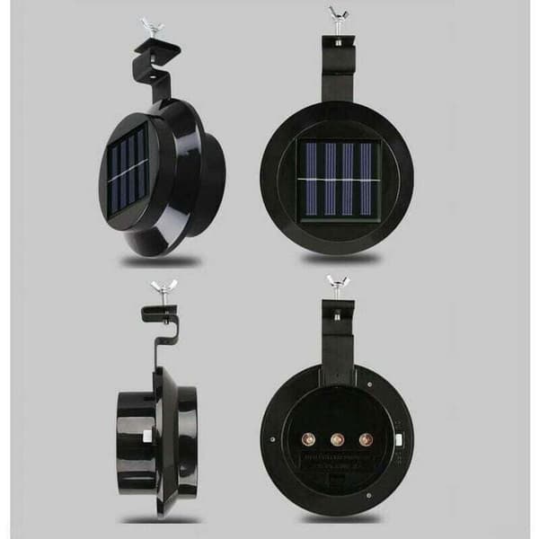 Solar LED Lampe - TANDE - Pakke med 6 - Sort - Udendørsbelysning - Energibesparende