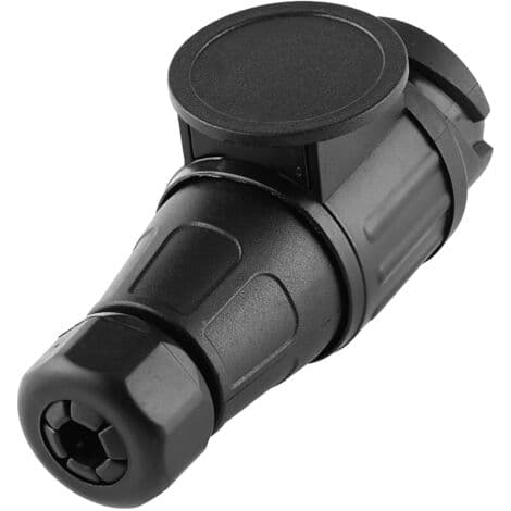 12V 13-polet plastik elektrisk trailerstik, 13-polet ledningsadapter, sort