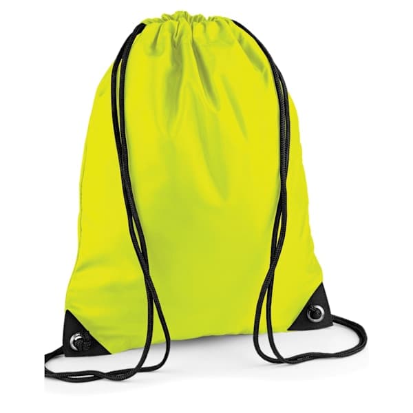 Bagbase Premium snørepose One Size Fluorescerende Gul Fluorescerende Gul One Size Fluorescent Yellow