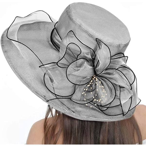 Damehat Organza Hat Bryllupshat Solhat Kirkehat Ascot Hat Konkurrencehat