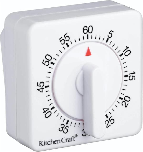 2-pak køkkentimer, 60 minutter, hvid 2 stk.