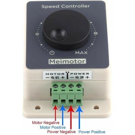 12V Motorhastighetskontroller, PWM Motorhastighetskontroller Pulsbreddemodulator DC10-60V 20A Vanntett Skall
