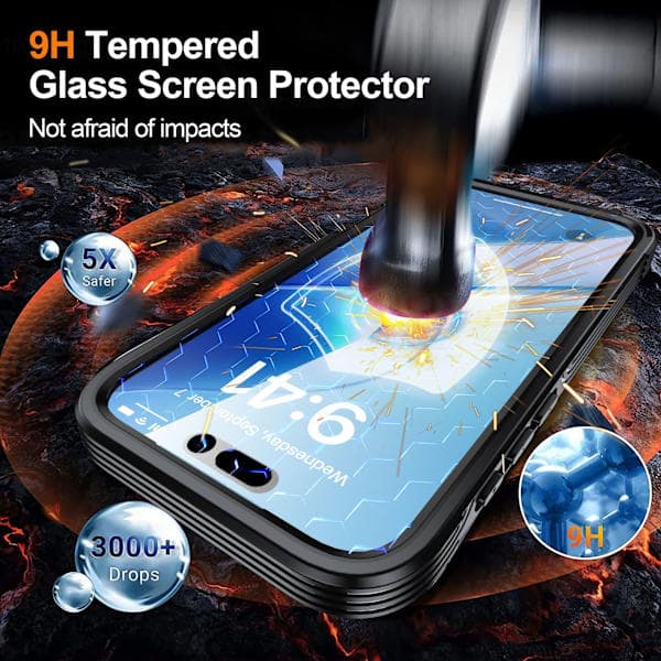 Støtsikkert 9H glassdeksel til iPhone 17/iPhone 17 Pro/iPhone 17 Pro Max - Full beskyttelse med magnetisk design iPhone 17 Pro Max iPhone 17 Pro Max