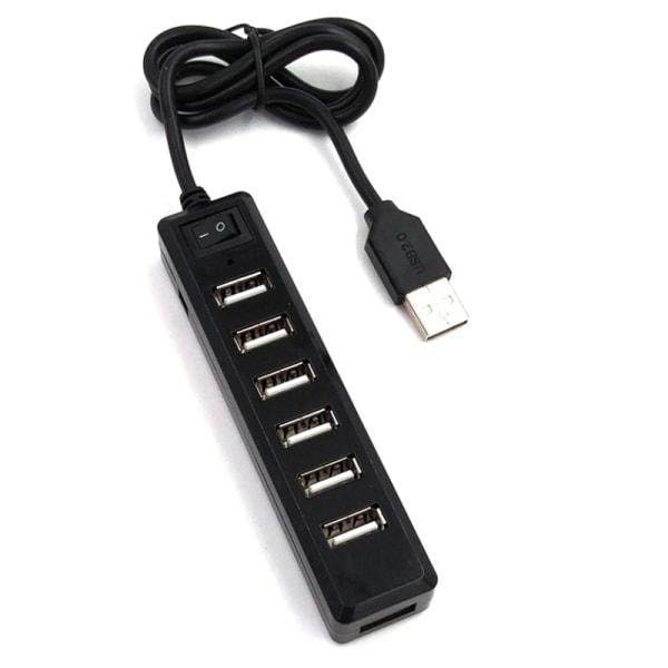 USB-hub 7-port ekspanderadapter USB 2.0-hub Multi USB-splitter