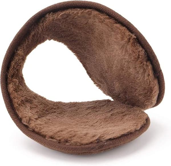Ørevarmere til mænd og kvinder. Klassiske unisex fleece ørevarmere til vinter (kaffe).