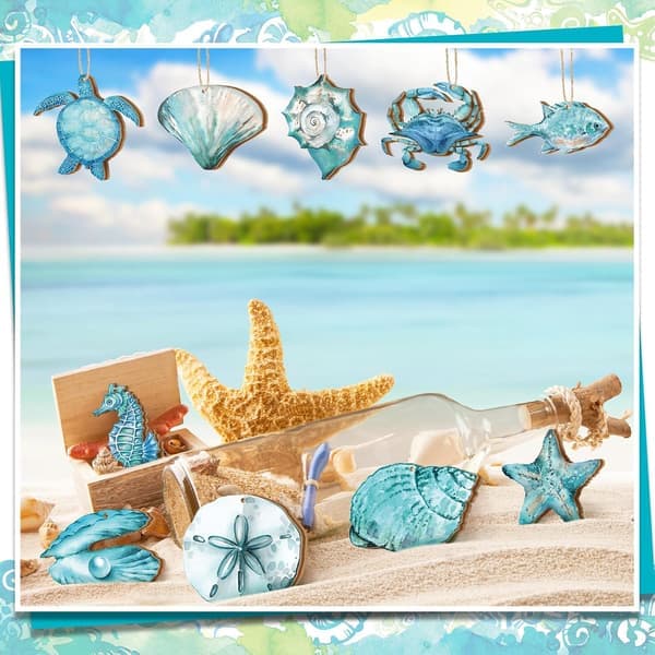 30 stk. sommer havdyrpynt Sommerpynt til træer Træ strand hængepynt Ocean tema pynt