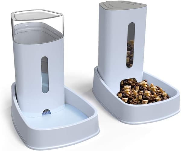 Automatisk springvandskroketter/vanddispenser - 3,8L x 2 stk. - Foder til hund/kat/kroketfoderautomat og drikketilbehør skål kat/hund/kæledyr