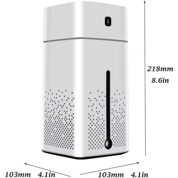 Luftfugter, 1000ml Luftfugter, USB Diffuser, Lydløs Luftfugter, Hvid