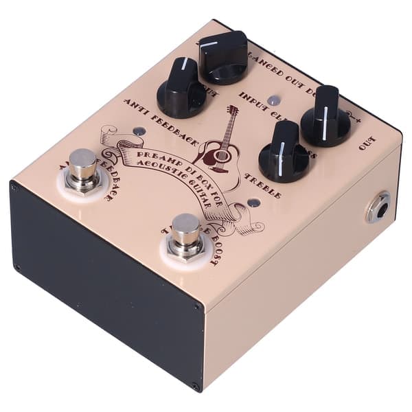 Gitarforforsterker Effekt Analog Stompbox Pedal Knottekontroll Lydtilbehør DC9V 100mA