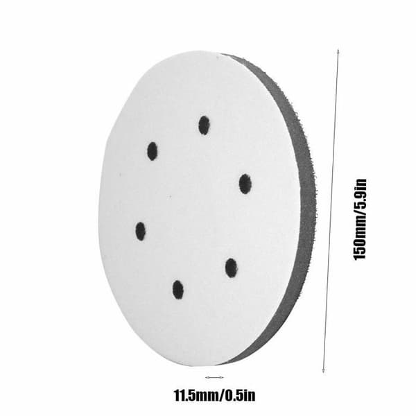 Blød slibepude, 125 mm bløde slibeinterfacepuder blød svamp diameter 125 mm (6 huller)