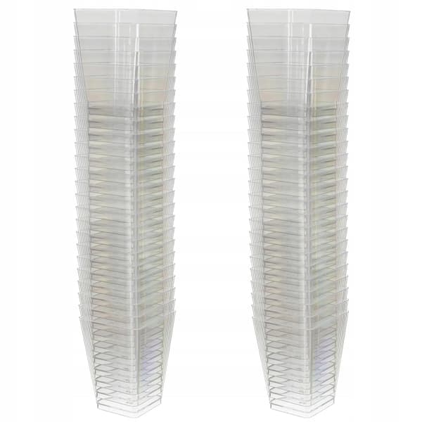 Firkantede plastkopper - 120 ml - 50 stk