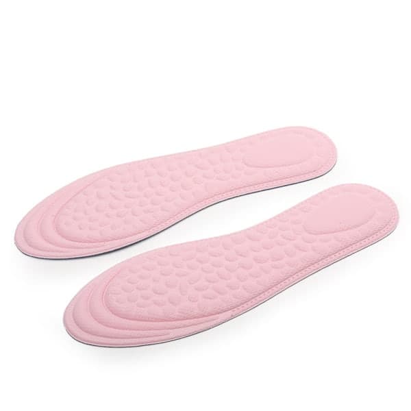 4D massage and breathable shock absorbing shoe inserts 1 pair Pink Pink