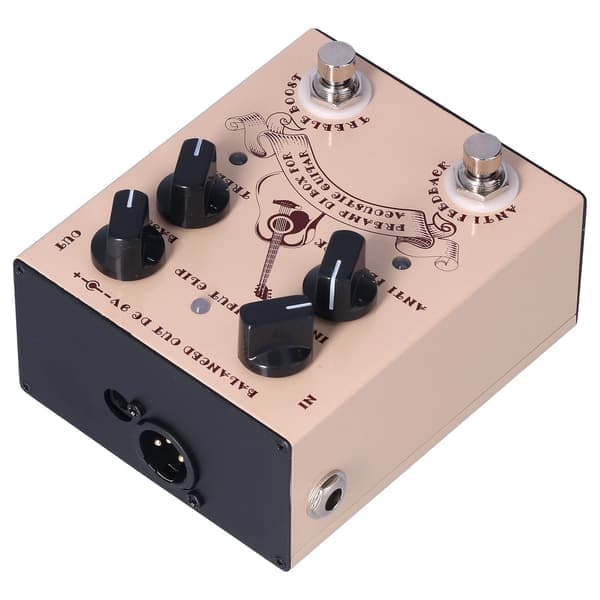 Gitarforforsterker Effekt Analog Stompbox Pedal Knottekontroll Lydtilbehør DC9V 100mA