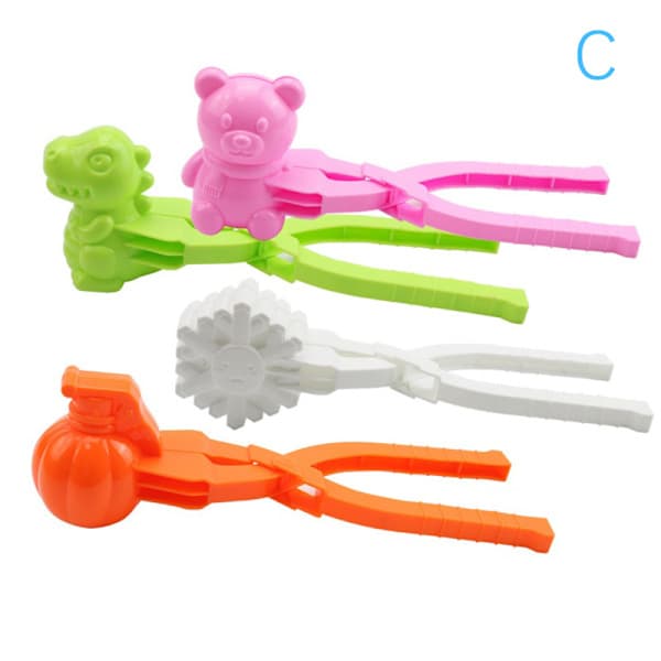 4 stk. artoon Snebold Maker Plastik Læbe Sand Snebold Form C C