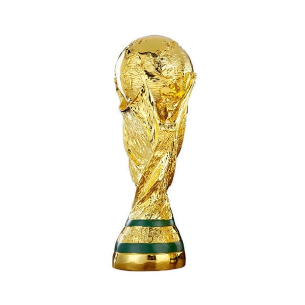 Stor guld VM-fotbollstroféreplika Qatar 2022, 21 cm 21cm
