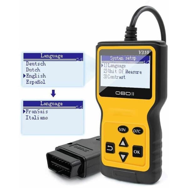 Universal OBD2 Bil Diagnostisk Værktøj Kodeaflæser Auto Diagnostisk Scanner OBDII Understøtter Fransk