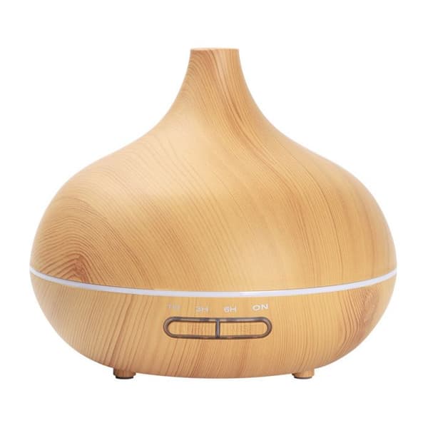 Ultraljudsluftfuktare och aromadiffuser, 550 ml, 6-timmars timer, 7 LED-färger, aromaterapi, ultratyst