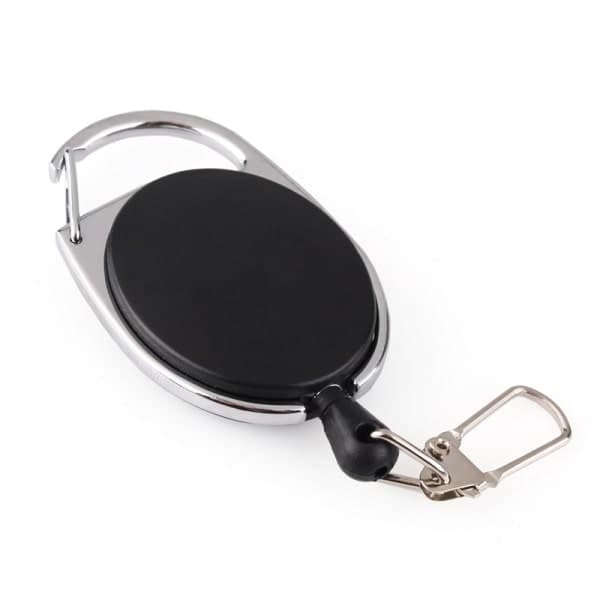 Nøglering med Yo-yo funktion x10 (Stor pakke) Sort
