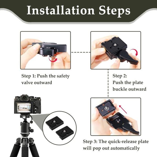 2 stk. Quick Release-plader kompatible med Manfrotto 200PL 14, 200pl-14 Quick Release monteringsplade