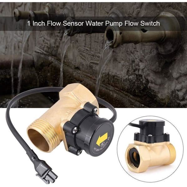 Vandstrømsafbryder, HT-800 G1 Gevind 220V Vandpumpe Flowsensor Automatisk Kontrolafbryder