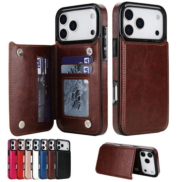 Företagsfodral i läder med flipfunktion för iPhone 17/iPhone 17 Pro/iPhone 17 Promax iPhone 17 Promax iPhone 17 Promax