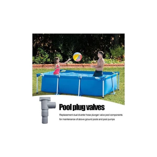 Kolvventil för pool – 32 mm slanganslutning – Exakt flödes- och tryckreglering – Enkel installation utan