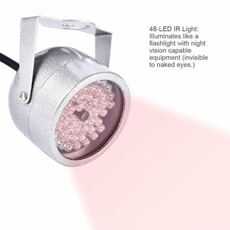 IR-projektor 48-LED IR Infraröd mörkerseende-belysning för IR-säkerhetskamera